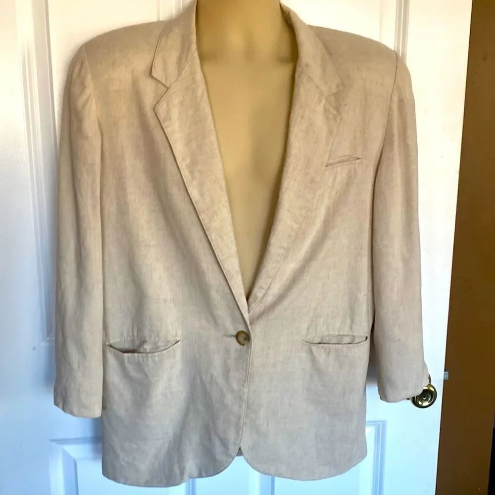 EXPRESS Men’s Linen Suit Jacket coat natural $300 Retail